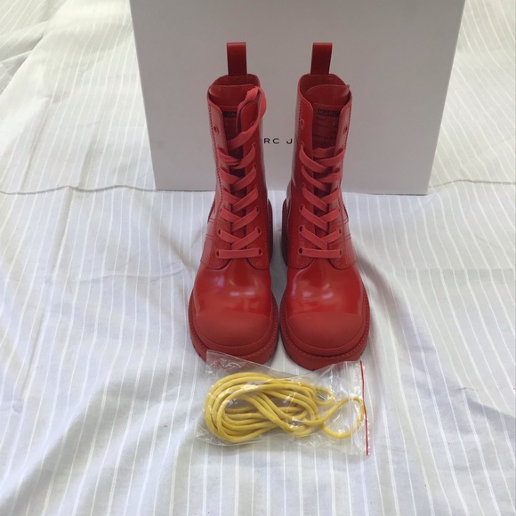 ‼️HOST PICK‼️MARC JACOBS VINYL COMBAT STYLE BOOTIE - Picture 7 of 8